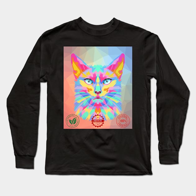 Cute Pride Cat lover Long Sleeve T-Shirt by Funtomass